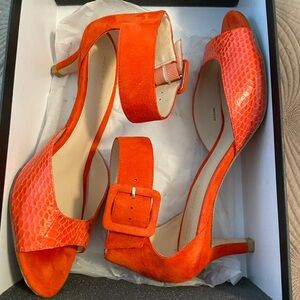 Pelle Moda Vibrant Orange Heels